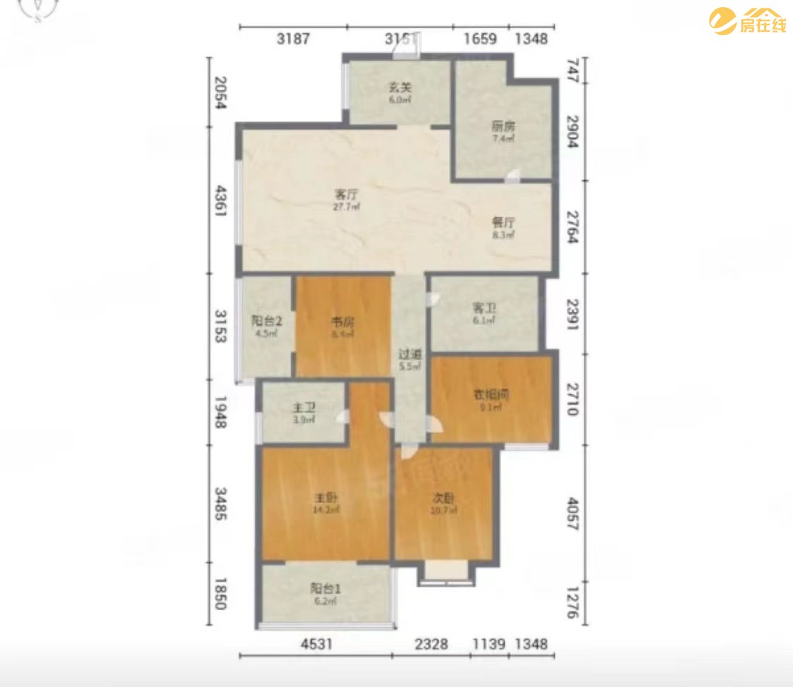 出售高新四路 美墅小区三室 好楼层可按揭 精装修全明 二手房